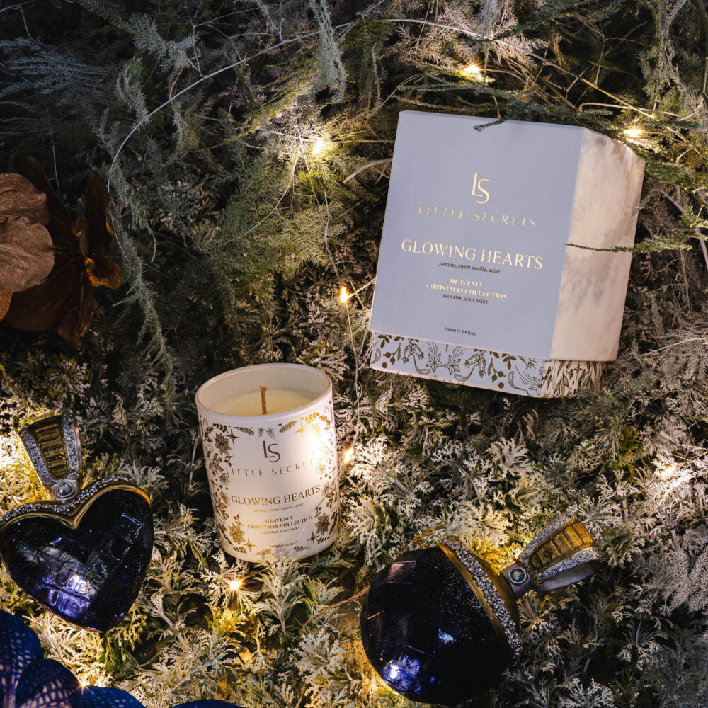 Glowing Hearts Aromatic Soy Candle Heavenly Collection